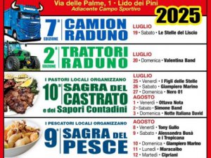 Lido dei Pini in Festa 2025: sagre, raduni e spettacoli tra gusto e allegria sul litorale laziale