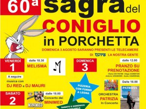 60ª Sagra del Coniglio in Porchetta 2025 a Castellaro di Serra San Quirico: tre giorni di gusto, musica e tradizione