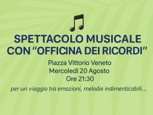Spettacolo musicale con 'Officina dei Ricordi' 
