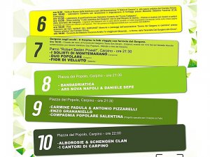 Carpino in Folk 2025 – Tradizione, musica e gusto dal 6 al 10 agosto nel cuore del Gargano