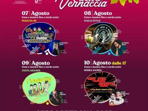 Sagra della Vernaccia 2025 – Quattro serate di musica, vino e festa nel cuore dell’estate