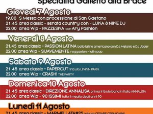 Sagra di San Gaetano 2025 – 6 Giorni di Specialità Galletto alla Brace e Grandi Spettacoli
