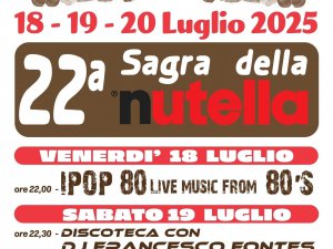 22ª Sagra della Nutella 2025 – Tre giorni di musica, ballo e golosità a Isola del Cantone