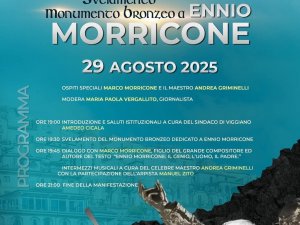 Svelamento monumento bronzeo a Ennio Morricone