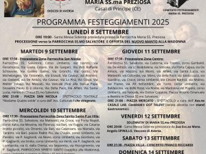 Festa di Maria SS.ma Preziosa 2025