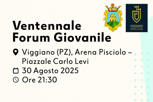 Ventennale del Forum Giovanile a Viggiano