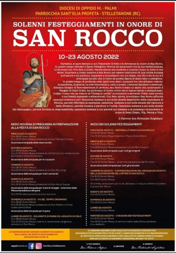 Solenni Festeggiamenti in onore di San Rocco