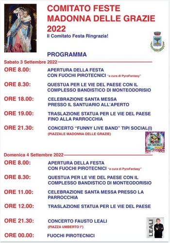 FESTA DELLA MADONNA DELLE GRAZIE 2022