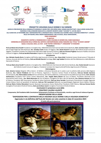 Progetto violenza sulle Donne e sui Minori