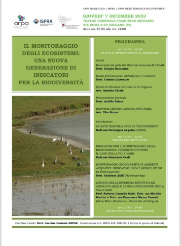 Seminario “Il Monitoraggio degli Ecosistemi: una Nuova Generazione di Indicatori per la biodiversità”