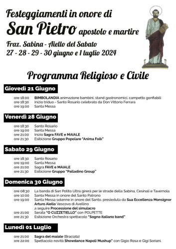 Festeggiamenti in onore di San Pietro - Sagra Fave e Maiale