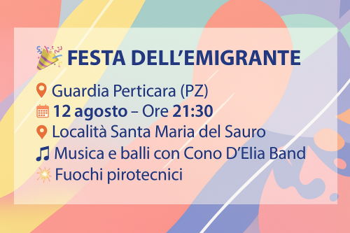 Festa dell'Emigrante – Musica, fuochi e tradizione