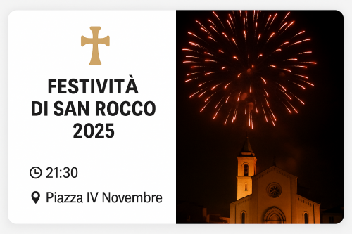 Festeggiamenti in onore di San Rocco - 2025