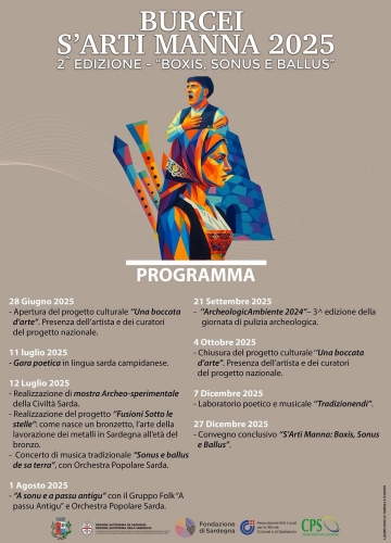 2° edizione - Burcei S’Arti Manna 2025: arte, suoni e tradizioni della Sardegna tra poesia, archeologia e musica popolare