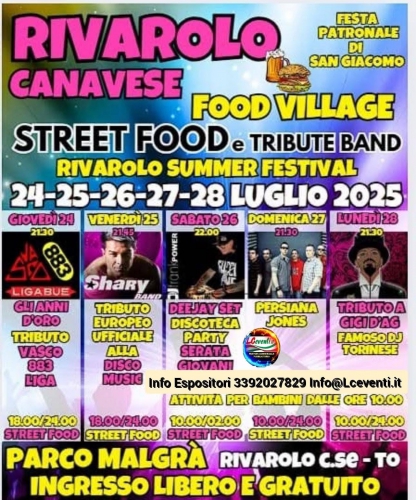 Rivarolo Summer Festival 2025 – Festa Patronale di San Giacomo