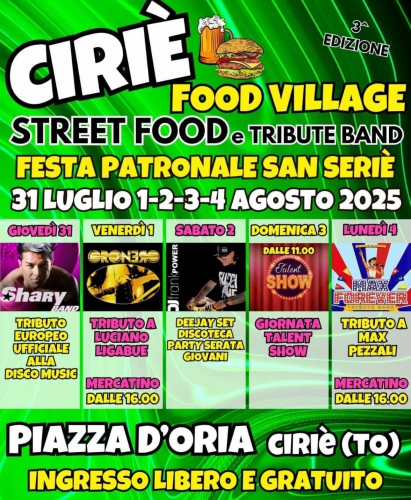 Ciriè Food Village – 3ª edizione | Festa Patronale San Seriè