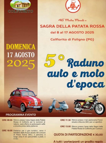 5° Raduno auto e moto d’epoca – Sagra della Patata Rossa