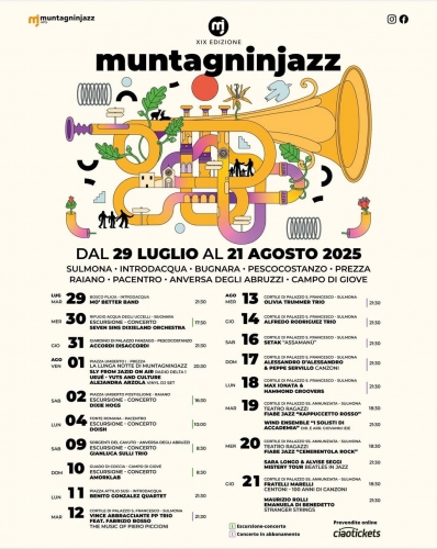 Muntagninjazz 2025 – XIX Edizione tra le montagne d’Abruzzo
