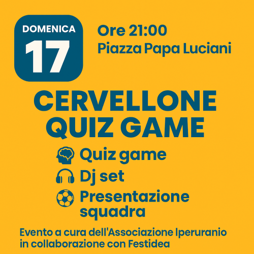 Cervellone Quiz Game – Sfide, musica e presentazione squadra