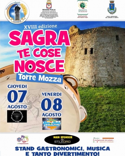 28° Edizione - Sagra te Cose Nosce 2025 – Due serate di sapori, tradizioni e musica sul mare