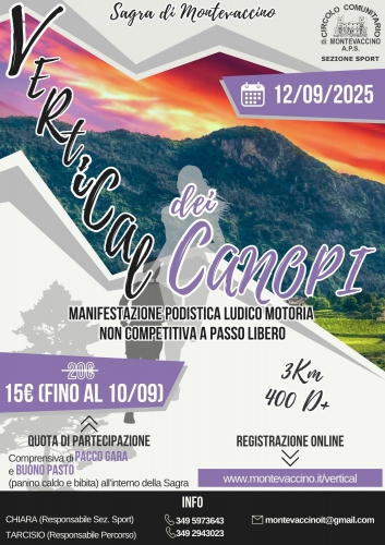 Vertical dei Canopi 2025 - Sagra di Montevaccino