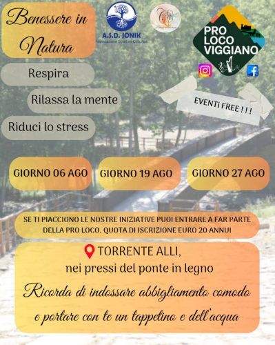 Benessere in Natura a Viggiano 2025 – Esperienze gratuite lungo il Torrente Alli tra yoga, relax e respirazione