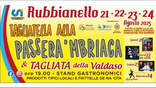Tagliatella alla Passerà’ Mbriaca & Tagliata della Valdaso 2025