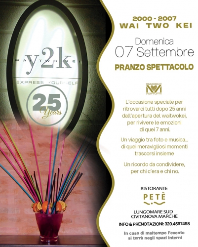 Wai Two Kei – 25 Years Anniversary Pranzo Spettacolo 2025