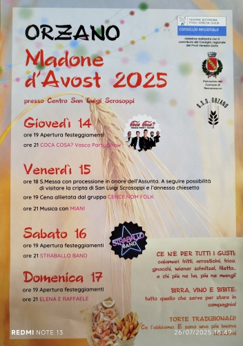 Madone d’Avost 2025 