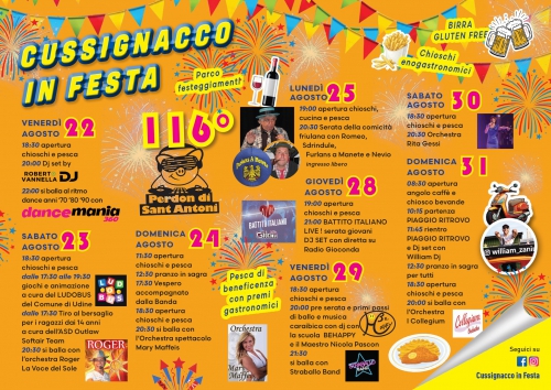 Cussignacco in Festa 2025  – 116ª edizione del Perdion di Sant Antoni