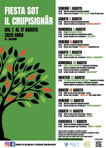 Fiesta sot il Crupisignâr 2025 