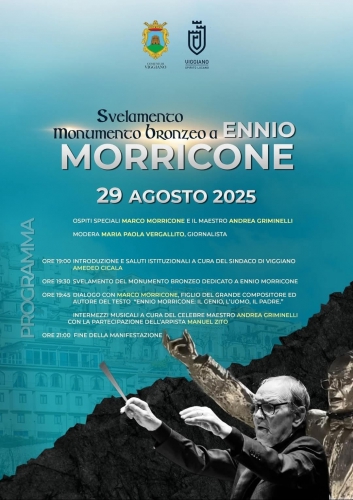 Svelamento monumento bronzeo a Ennio Morricone