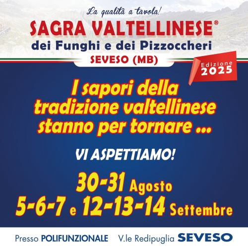Sagra Valtellinese dei Funghi e dei Pizzoccheri – Edizione 2025