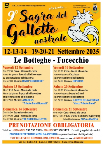 9ª edizione 2024 – Sagra del Galletto Nostrale (dettaglio in descrizione)
