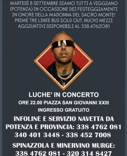 Concerto di Luchè 2025 – Festeggiamenti Madonna del Sacro Monte