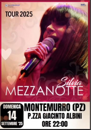 Concerto di Silvia Mezzanotte – Tour 2025 a Montemurro