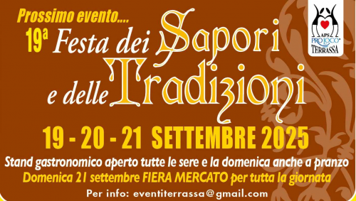 19ª Festa dei Sapori e delle Tradizioni 2025 – Stand Gastronomico e Fiera Mercato
