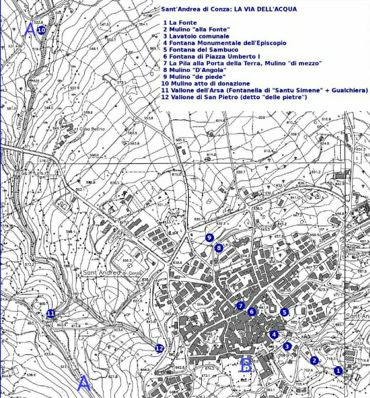 Mappa della Via della Pietra