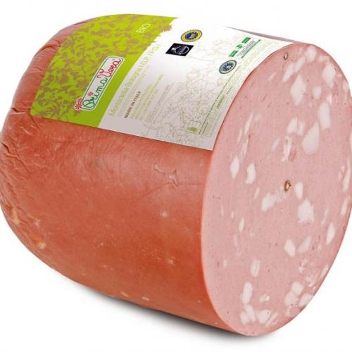  Foto Mortadella Bologna BIO senza pistacchi metà 3,5 kg