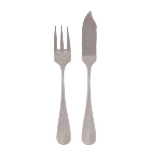  Foto Servizio posate pesce in inox per 12 persone linea Baguette Vintage
