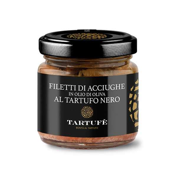  Foto Filetti di Acciughe in Olio al Tartufo Nero - 100 g