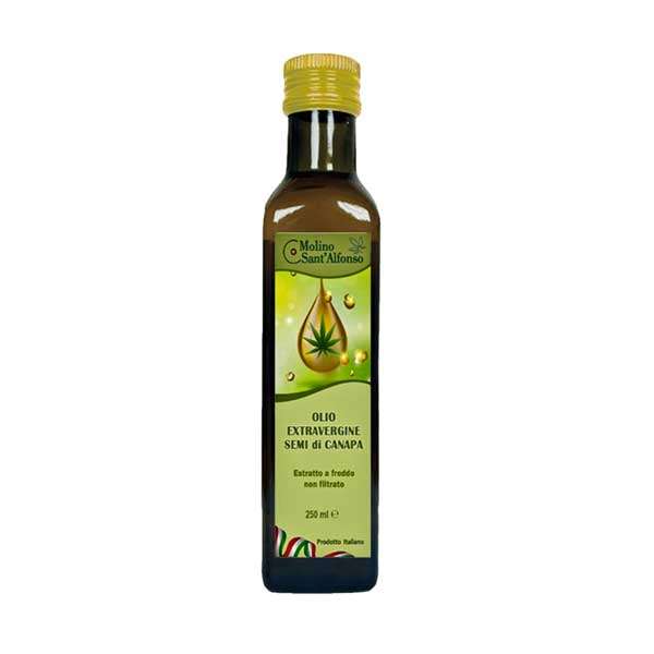  Foto N° 2 Bottiglie Olio Extravergine di Semi di Canapa - 250 ml - Estratto a freddo.