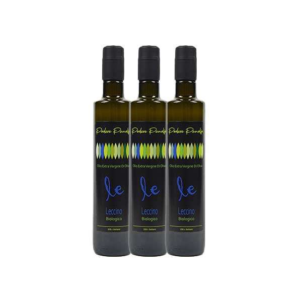  Foto Bottiglia Olio Extravergine d'Oliva Biologico Monovarietale Leccino 2023 - (3 x 250 ml)