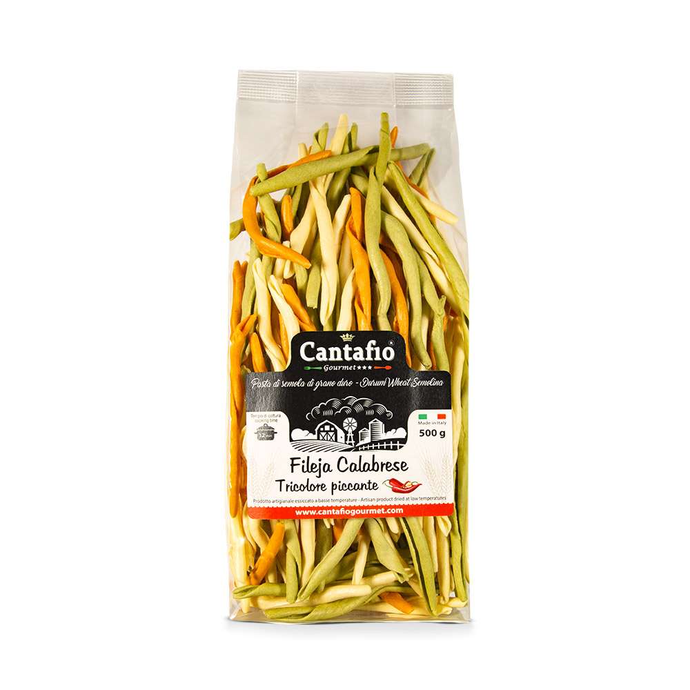  Foto Fileja Calabrese Tricolore piccante 500g - maccheroni al ferretto - pasta artigianale